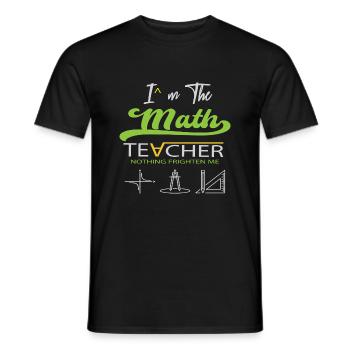 Je suis le professeur de mathématiques rien Ne me fait peur - T-shirt homme - noir - Devant - AI Model Male 178 light (178cm)