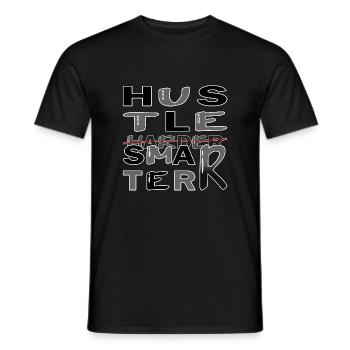 Hustle Smarter not harder -Motivation - Männer T-Shirt - Schwarz - Vorne - AI Model Male 178 light (178cm)