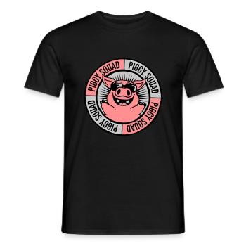 Équipe Ring Piggy Squad - T-shirt homme - noir - Devant - AI Model Male 178 light (178cm)