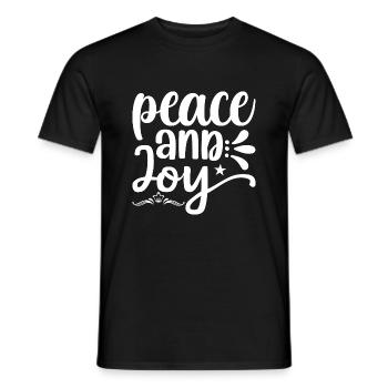 Peace and Joy - Men's T-Shirt - black - Front - AI Model Male 178 light (178cm)