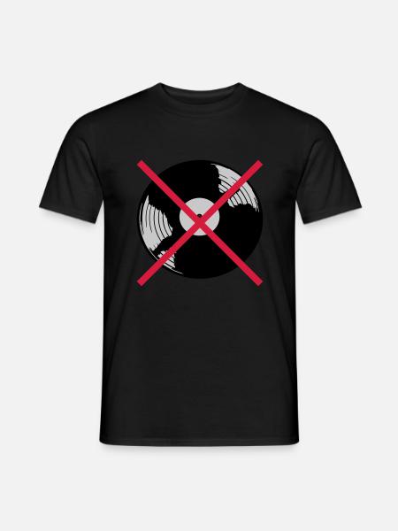 Musique de disque vinyle interdite - T-shirt homme - noir