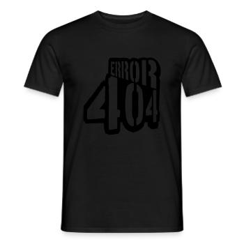 Problem Error 404 Message - Men's T-Shirt - black - Front - AI Model Male 178 light (178cm)