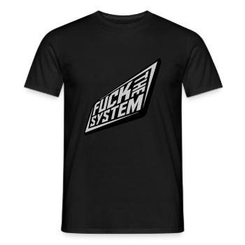 Punk fuck the system - Men's T-Shirt - black - Front - AI Model Male 178 light (178cm)