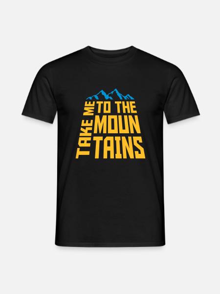 Citazione per le montagne - T-shirt uomo - nero