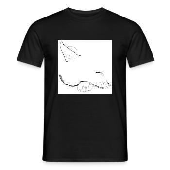 chat et souris - T-shirt homme - noir - Devant - AI Model Male 178 light (178cm)