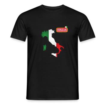 Italia - Männer T-Shirt - Schwarz - Vorne - AI Model Male 178 light (178cm)