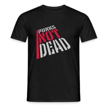 punks pas mort citation - T-shirt homme - noir - Devant - AI Model Male 178 light (178cm)