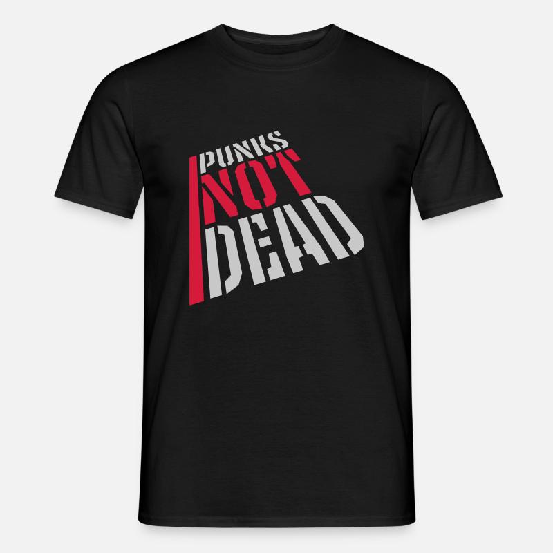 punks not dead Zitat - Männer T-Shirt - Schwarz