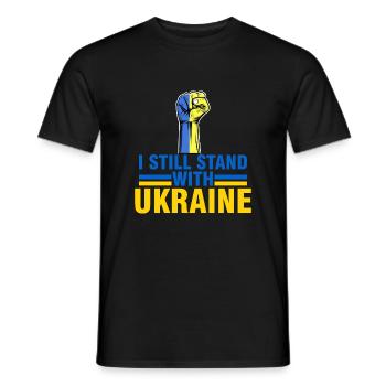 je suis encore soutiens Ukraine - support Ukraine - T-shirt homme - noir - Devant - AI Model Male 178 light (178cm)