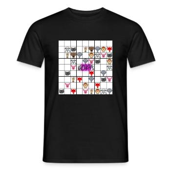 Sudoku vs zoo Doku - Tiere in einem Sudokurätsel. - Männer T-Shirt - Schwarz - Vorne - AI Model Male 178 light (178cm)