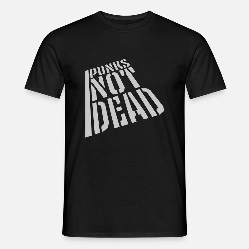 punks not dead Zitat - Männer T-Shirt - Schwarz