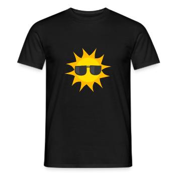 Sun Wearing Sunglasses - T-shirt homme - noir - Devant - AI Model Male 178 light (178cm)