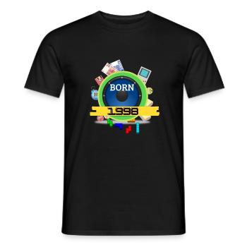 1998 - Männer T-Shirt - Schwarz - Vorne - AI Model Male 178 light (178cm)