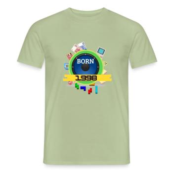 1998 - Men's T-Shirt - sage - Front - AI Model Male 178 light (178cm)