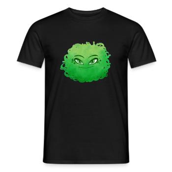 Little Pelota Monster n°10 – green - Men's T-Shirt - black - Front - AI Model Male 178 light (178cm)