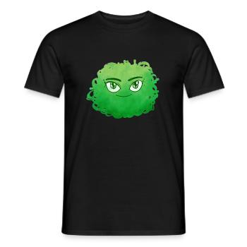 Little Pelota Monster n°6 – green - Men's T-Shirt - black - Front - AI Model Male 178 light (178cm)