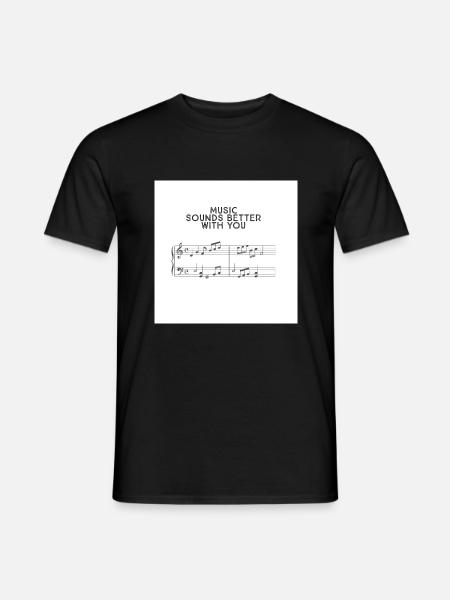 Music - Männer T-Shirt - Schwarz