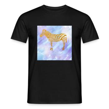 Zebra - Männer T-Shirt - Schwarz - Vorne - AI Model Male 178 light (178cm)