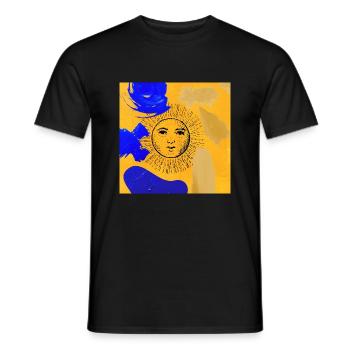 Sun - Männer T-Shirt - Schwarz - Vorne - AI Model Male 178 light (178cm)