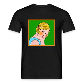 T-shirt vintage 1980 - T-shirt homme - noir - Devant - AI Model Male 178 light (178cm)