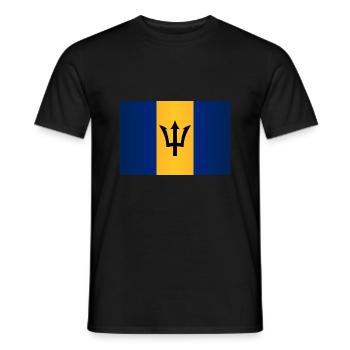 Barbados Flag - Men's T-Shirt - black - Front - AI Model Male 178 light (178cm)