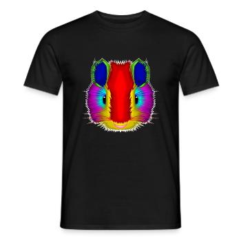 Mandala Hamster - Men's T-Shirt - black - Front - AI Model Male 178 light (178cm)