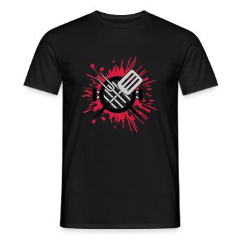 Gouttes de charbon Grill Éclaboussures de color Grill Master - T-shirt homme - noir - Devant - AI Model Male 178 light (178cm)