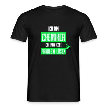 chemiker witz - Männer T-Shirt - Schwarz - Vorne - AI Model Male 178 light (178cm)