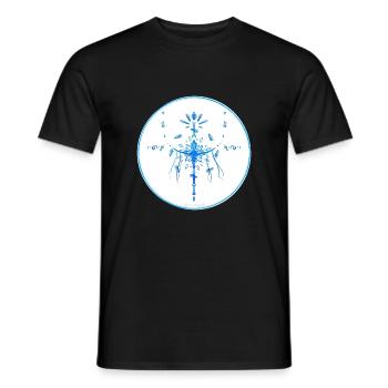Mystique Collection ~ light blue ~ n°4 - Men's T-Shirt - black - Front - AI Model Male 178 light (178cm)
