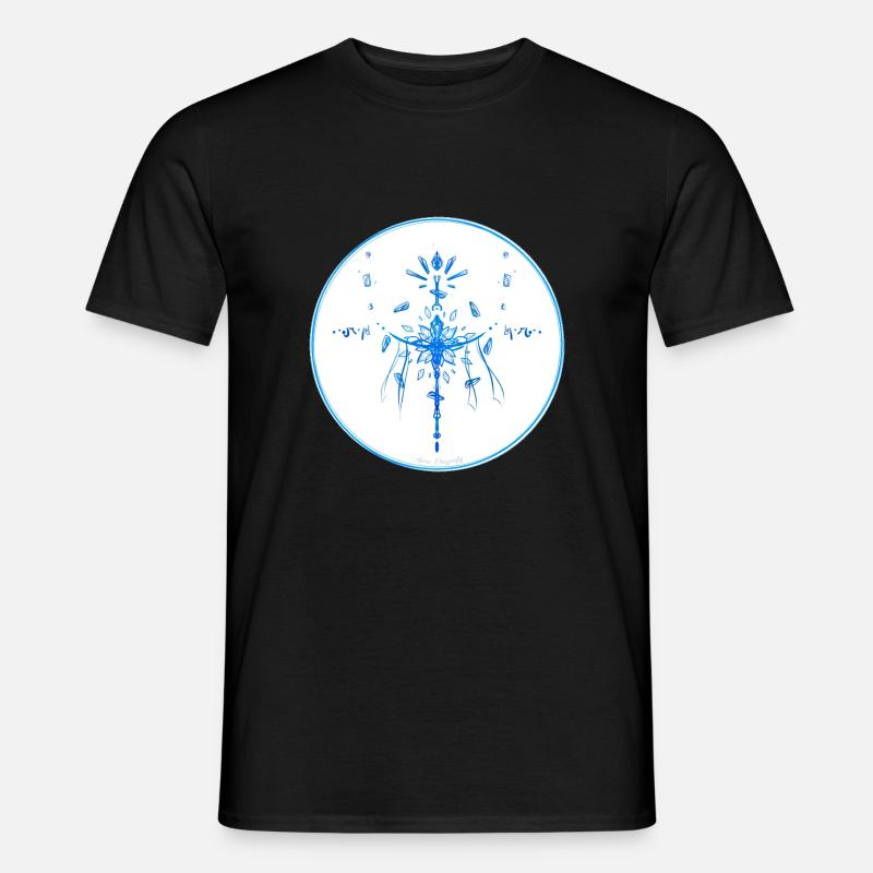 Mystique Collection ~ hellblau ~ n°4 - Männer T-Shirt - Schwarz