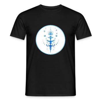Mystique Collection ~ light blue ~ n°9 - Men's T-Shirt - black - Front - AI Model Male 178 light (178cm)