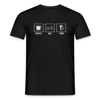 Coffee Bike Beer Awesome Designs T-Shirt - Men's T-Shirt - black - Front - AI Model Male 178 light (178cm)
