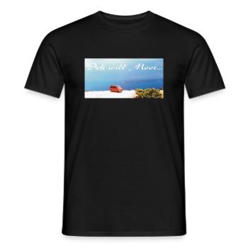 Ich will Meer - Männer T-Shirt - Schwarz - Vorne - AI Model Male 178 light (178cm)