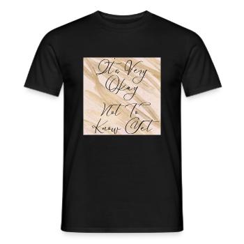 It's very okay our know yet citation life - Men's T-Shirt - black - Front - AI Model Male 178 light (178cm)