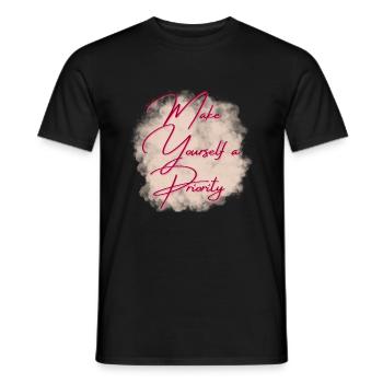 Make yourslef a priority - T-shirt homme - noir - Devant - AI Model Male 178 light (178cm)