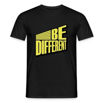 Be different Logo Design - Men's T-Shirt - black - Front - AI Model Male 178 light (178cm)