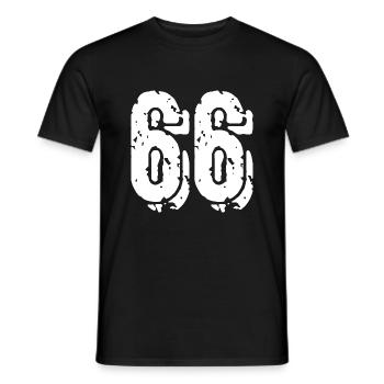66 Zahl Trikot - Männer T-Shirt - Schwarz - Vorne - AI Model Male 178 light (178cm)