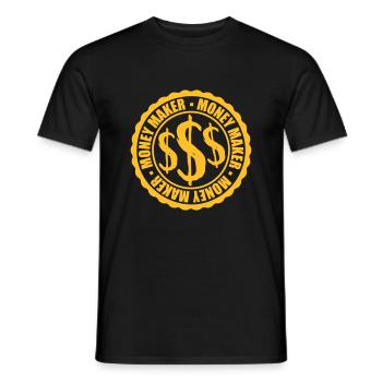 Stamp Dollar Money Maker - Men's T-Shirt - black - Front - AI Model Male 178 light (178cm)