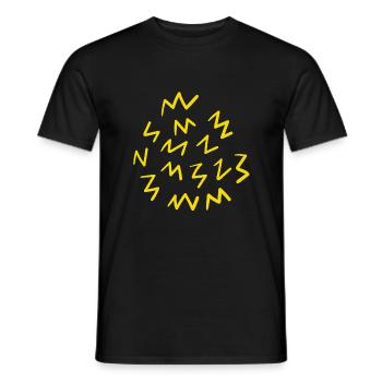 Lightning Yellow Storm and Energy - Men's T-Shirt - black - Front - AI Model Male 178 light (178cm)