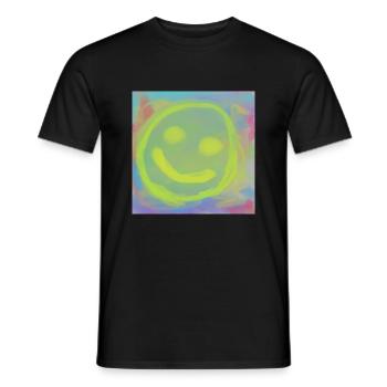 Be happy ' - Männer T-Shirt - Schwarz - Vorne - AI Model Male 178 light (178cm)