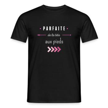 parfaite de la tête aux pieds - T-shirt homme - noir - Devant - AI Model Male 178 light (178cm)