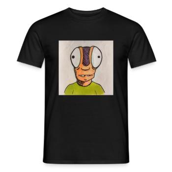 DerpMan. - Men's T-Shirt - black - Front - AI Model Male 178 light (178cm)
