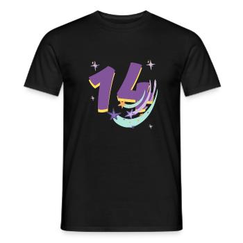 14e anniversaire (Cadeau de 14 ans) - T-shirt homme - noir - Devant - AI Model Male 178 light (178cm)