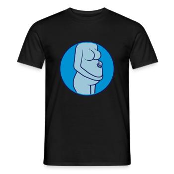 Mama Schwangere Frau Bauch - Männer T-Shirt - Schwarz - Vorne - AI Model Male 178 light (178cm)
