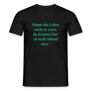 Leben - Männer T-Shirt - Schwarz - Vorne - AI Model Male 178 light (178cm)