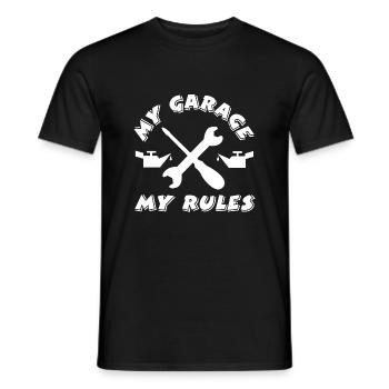 Garage - Men's T-Shirt - black - Front - AI Model Male 178 light (178cm)