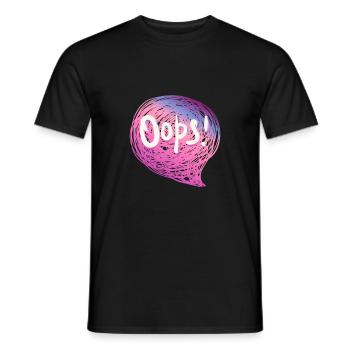Oops! - Männer T-Shirt - Schwarz - Vorne - AI Model Male 178 light (178cm)