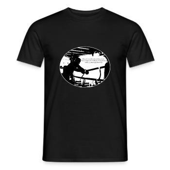 Motivation Citation Rocky Boxer Fighter Inspiration - T-shirt homme - noir - Devant - AI Model Male 178 light (178cm)