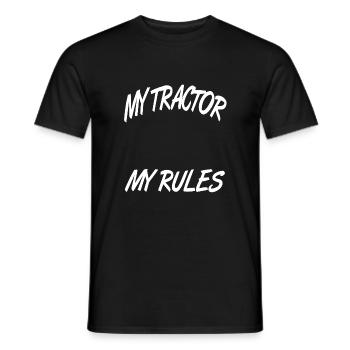 Tractor - Men's T-Shirt - black - Front - AI Model Male 178 light (178cm)