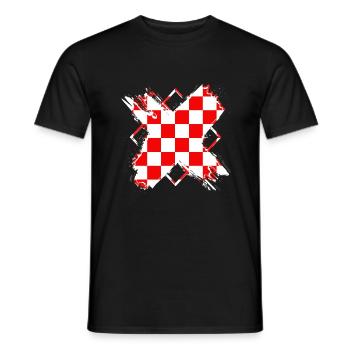Croatia Croatian Hrvatska Croatia Croats Croat Hr - Men's T-Shirt - black - Front - AI Model Male 178 light (178cm)